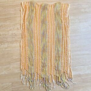 Bohemian Striped Scarf Shawl Wrap Fringe Summer‎ Beach Cover Up